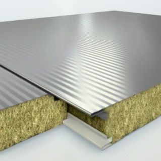 Pannello sandwich per muro - ISOFIRE PLISSÉ - ISOCINDU SA DE CV - bifacciale metallico / anima in lana di roccia / non infiammabile