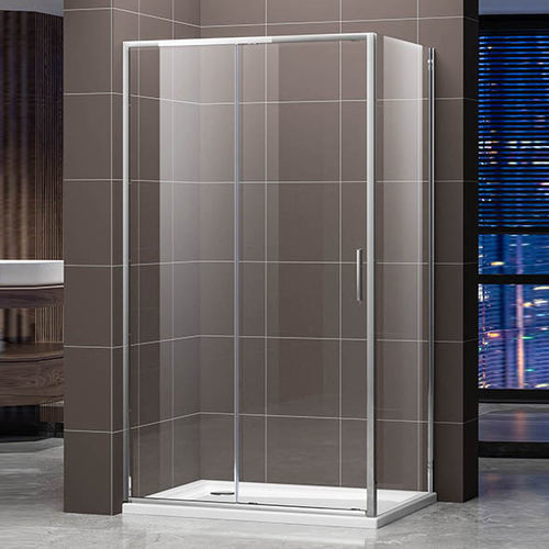 Box doccia in vetro smerigliato - A2731 - Shaoxing Joyful Bathroom Co., Ltd - in lega d'alluminio / con porta scorrevole / d'angolo