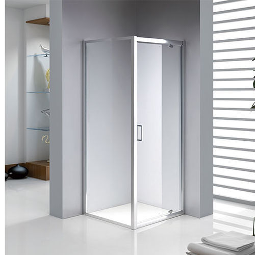 Box doccia in vetro - A1800K-F - Shaoxing Joyful Bathroom Co., Ltd - con porta pivotante / d'angolo / vetro trasparente