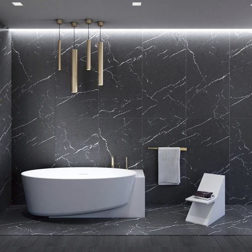 Vasca da bagno ovale - B117W5 - Munk Building Materials Co., Ltd. - da appoggio / per ambiente abitativo / in Solid Surface