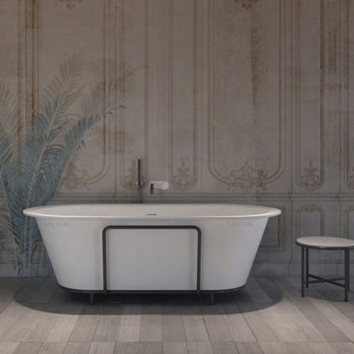 Vasca da bagno ovale - B118W3 - Munk Building Materials Co., Ltd. - da appoggio / per ambiente abitativo / in Solid Surface