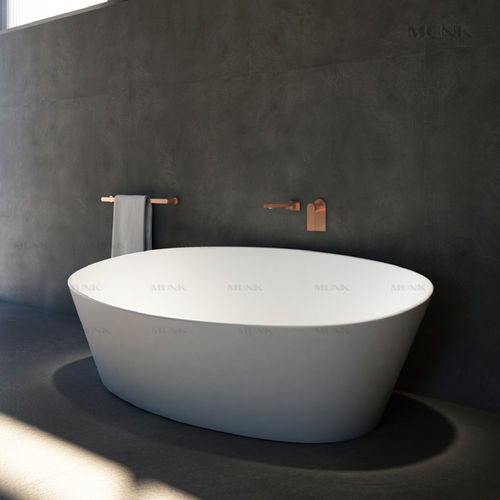 Vasca da bagno ovale - B117W2 - Munk Building Materials Co., Ltd. - da appoggio / per ambiente abitativo / in Solid Surface