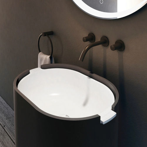 Lavabo autoportante - P115W1 - Munk Building Materials Co., Ltd. - in acrilico / in Solid Surface / lucido