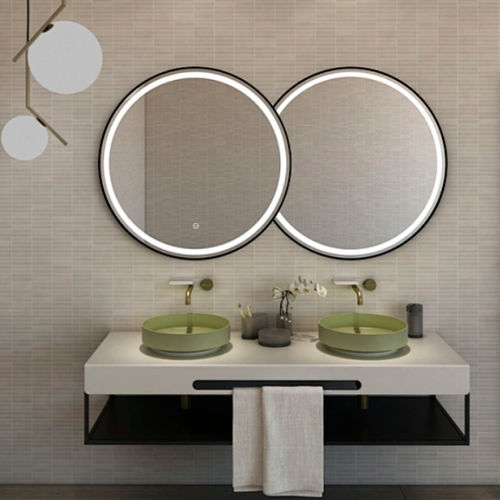 Lavabo sospeso - P124W7+S11601 - Munk Building Materials Co., Ltd. - in Solid Surface / rotondo / 2 fori