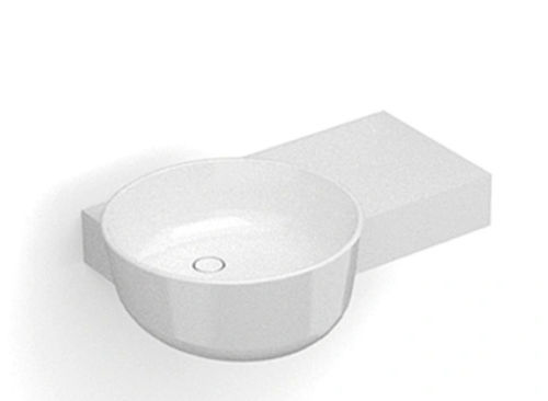 Lavabo sospeso - P128W1 - Munk Building Materials Co., Ltd. - in Solid Surface / circolare / 1 foro