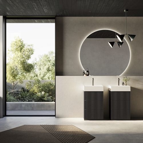 Mobile lavabo doppio - VERTIGO EVOLUTION VE15 - PUNTOTRE - da appoggio / in frassino / contemporaneo