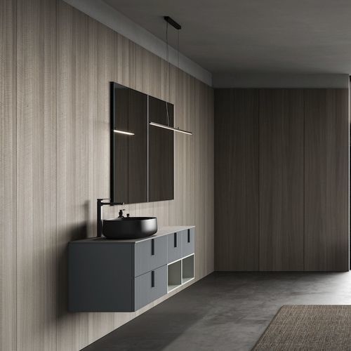 Mobile lavabo a muro - VERTIGO EVOLUTION VE16 - PUNTOTRE - in HPL / polimerico / contemporaneo