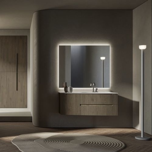 Mobile lavabo sospeso - VERTIGO EVOLUTION VE02 - PUNTOTRE - polimerico / contemporaneo / senza ante