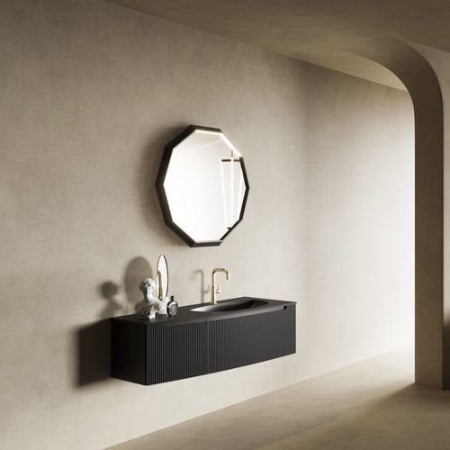 Mobile lavabo sospeso - VERTIGO EVOLUTION VE05 - PUNTOTRE - polimerico / contemporaneo / senza ante