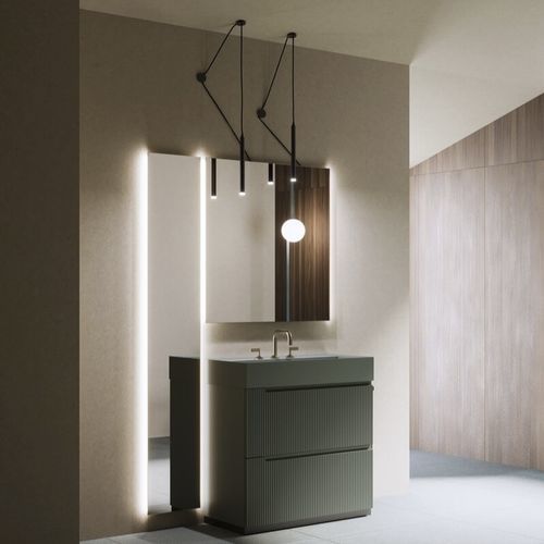 Mobile lavabo da appoggio - VERTIGO EVOLUTION VE06 - PUNTOTRE - polimerico / contemporaneo / senza ante