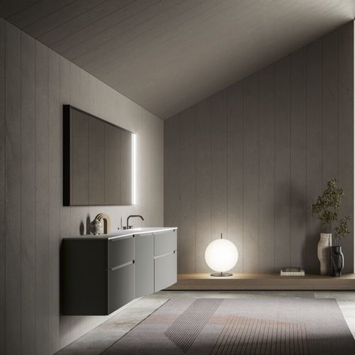 Mobile lavabo sospeso - VERTIGO EVOLUTION VE13 - PUNTOTRE - polimerico / contemporaneo / senza ante