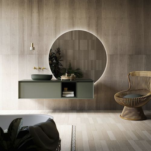 Mobile lavabo sospeso - MODULA SYSTEM 05 - PUNTOTRE - in melaminico / contemporaneo / senza ante