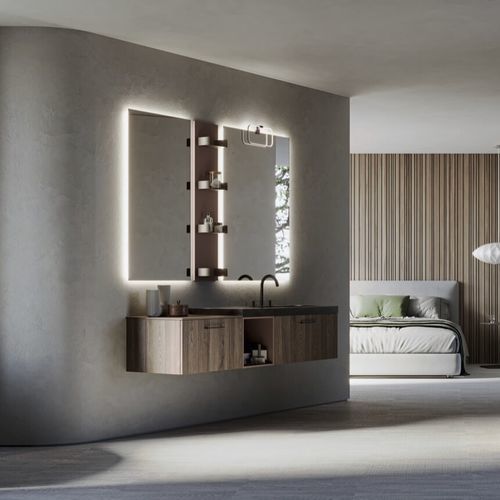 Mobile lavabo sospeso - COMP.32 - PUNTOTRE - in laminato / contemporaneo / senza ante
