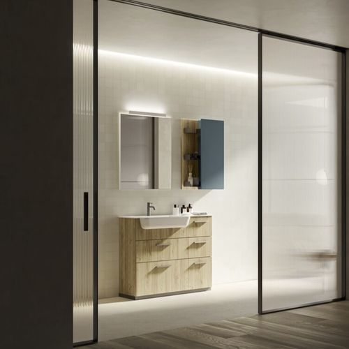Mobile lavabo da appoggio - COMP.31 - PUNTOTRE - in laminato / contemporaneo / senza ante