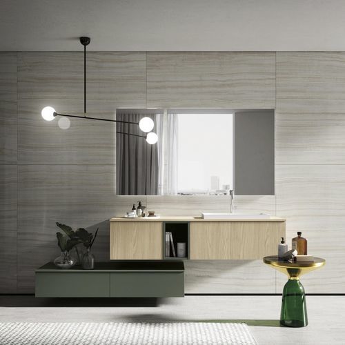 Mobile lavabo sospeso - COMP.24 - PUNTOTRE - in materiale laminato / contemporaneo / senza ante