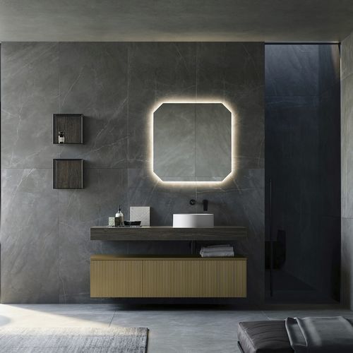 Mobile lavabo sospeso - VERTIGO 7 - PUNTOTRE - polimerico / contemporaneo / senza ante