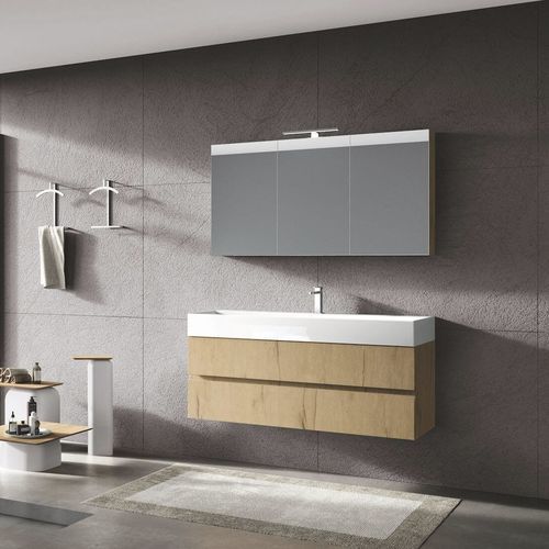 Mobile lavabo sospeso - U&D 10 - PUNTOTRE - in ceramica / in laminato / contemporaneo