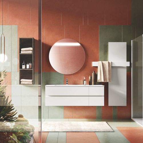Mobile lavabo sospeso - U&D 03 - PUNTOTRE - in laminato / in Ocritech® / contemporaneo