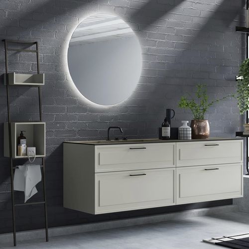 Mobile lavabo sospeso - ROMA 3 - PUNTOTRE - in rovere / in HPL / in stile