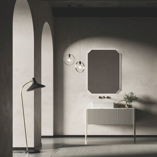 Mobile lavabo a muro - VERTIGO 12 - PUNTOTRE - polimerico / contemporaneo / senza ante