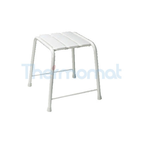 Sgabello da doccia con supporto in acciaio - SGB - Thermomat S.r.l. - a slitta / contract / bianco