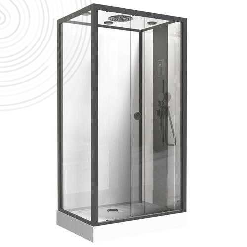 Box doccia in vetro temprato - HYDRUS 202010204 - AYOR BATHROOM - con porta scorrevole / rettangolare / vetro trasparente
