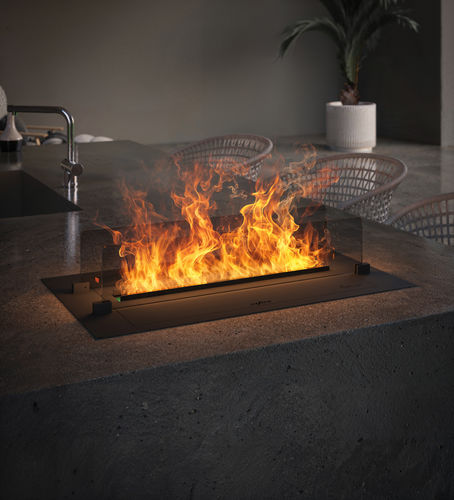 Camino elettrico - INVAPO INSERT 700 - INFIRE Karol Lipka - da incasso / ad isola / con focolare aperto