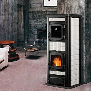 Termostufa a legna - ITALIA 30 IDRO CON FORNO - Laminox S.r.l. - 12 kW / 20 kW...50 kW / contemporanea