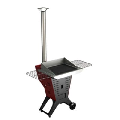 Barbecue a pellet - POLDO EASY - Laminox S.r.l. - con rotelle / in metallo