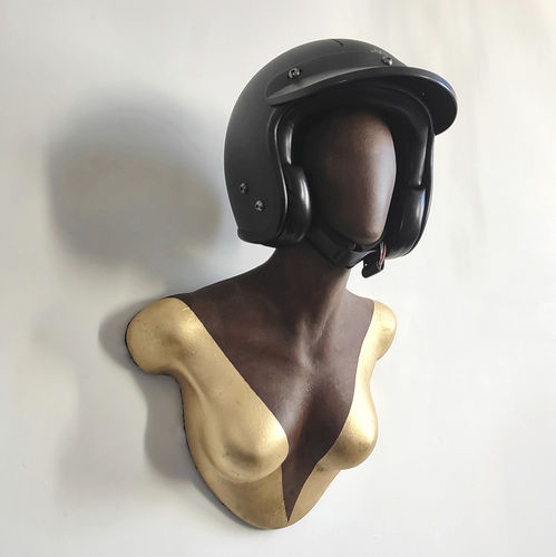 Portacasco in maiolica - CORTEN & GOLD BESSIE - FRANCOLLECTION - da parete / fatto a mano