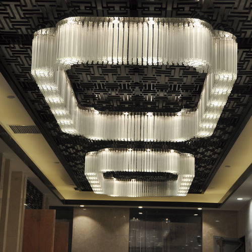 Plafoniera design originale - Jako Lighting - quadrata / in vetro / in acciaio