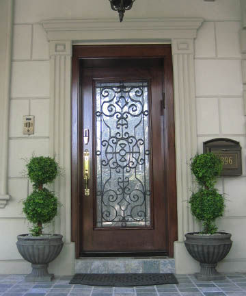Porta d'ingresso - WN-15 - Granddoors - in mogano / in ferro modellato / battente