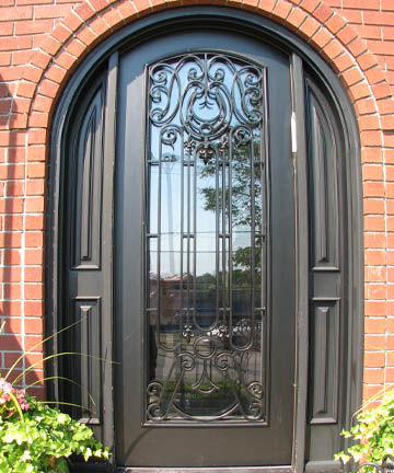 Porta d'ingresso - WN-24 - Granddoors - in mogano / in ferro modellato / battente
