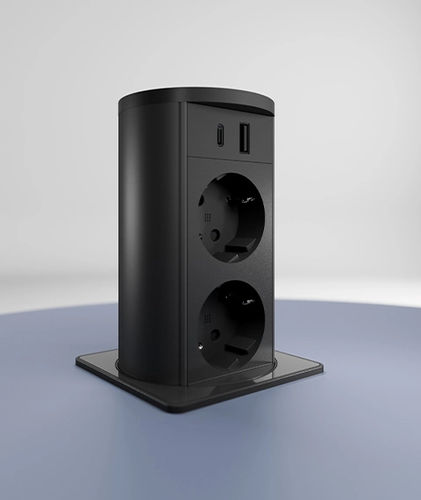 Presa di corrente - VERSALIFT - ASA International Group - USB / doppia / per scrivania