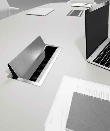 Presa di corrente - VERSAFLAP DUAL 2.0 - ASA International Group - USB / informatica / doppia