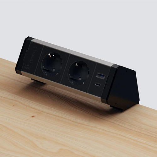 Presa di corrente - VERSADESK - ASA International Group - USB / doppia / per scrivania