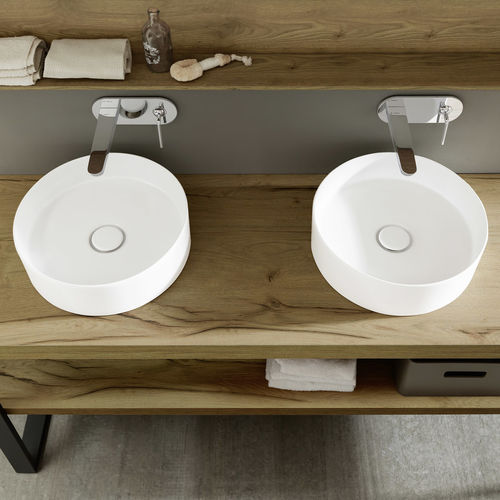 Lavabo da appoggio - C002 - BAXAR - in ceramica / rotondo / contemporaneo