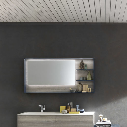 Specchio da bagno a muro - C006 - BAXAR - contemporaneo / rettangolare / luminoso a LED