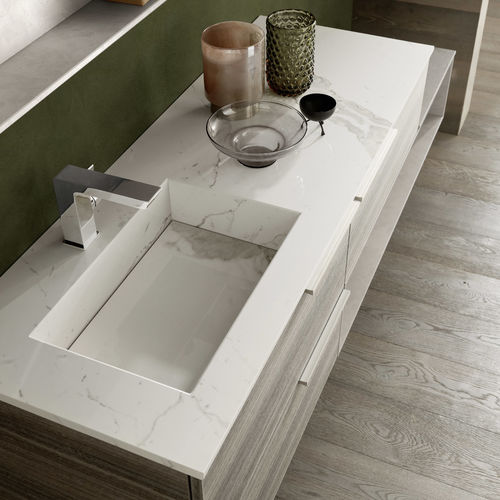 Lavabo da incasso - C006 VAR - BAXAR - in ceramica / rettangolare / contemporaneo
