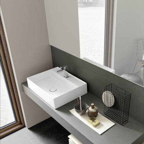 Lavabo da appoggio - C103 - BAXAR - in ceramica / rettangolare / contemporaneo