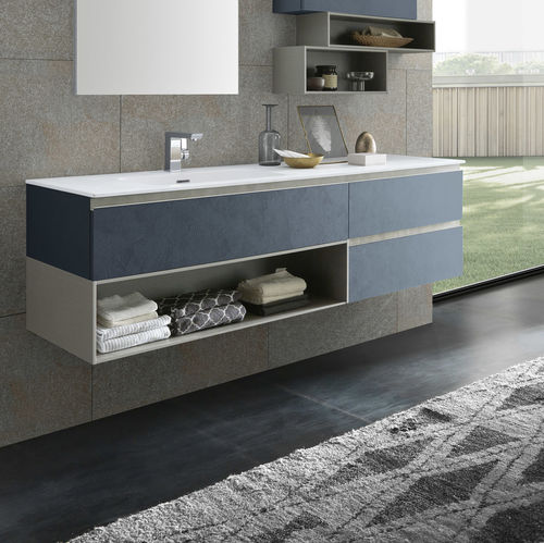 Mobile lavabo sospeso - C104 - BAXAR - in legno / contemporaneo / con cassetti