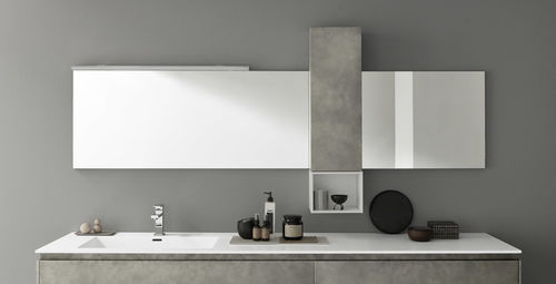 Specchio da bagno a muro - C205 - BAXAR - contemporaneo / rettangolare / luminoso