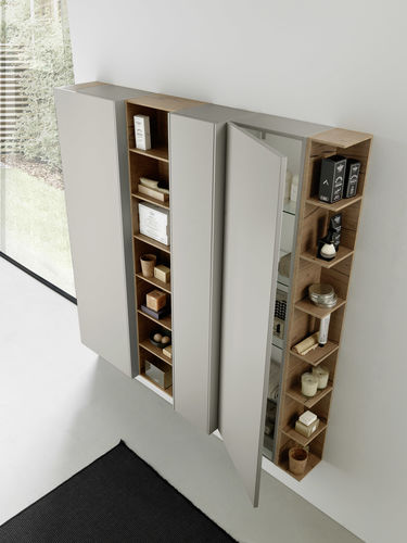 Mobile da bagno contemporaneo - C211 - BAXAR - in legno / da parete