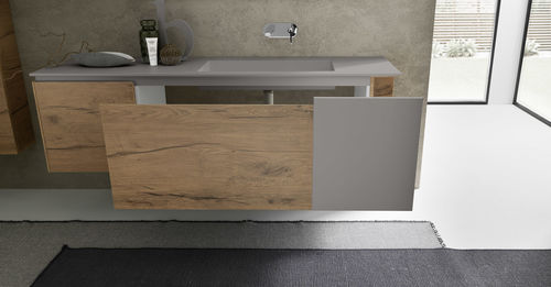 Mobile lavabo sospeso - C211 - BAXAR - in legno / contemporaneo / con cassetti