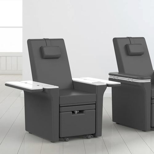 Poltrona pedicure in pelle - 4200A - Silverfox Corporation Limited - in PU / con poggiapiedi / regolabile