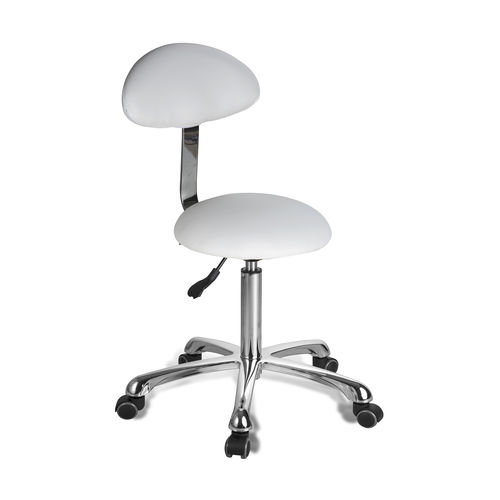 Sgabello operativo contemporaneo - 1021AB2 - Silverfox Corporation Limited - in pelle / con supporto in acciaio / con base a stella