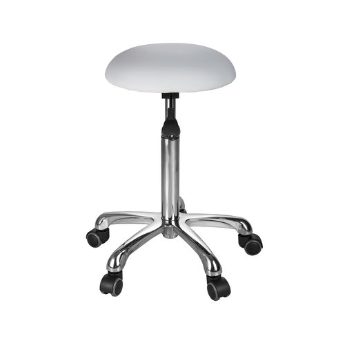 Sgabello operativo contemporaneo - 1021A - Silverfox Corporation Limited - in pelle / con supporto in acciaio / con base a stella