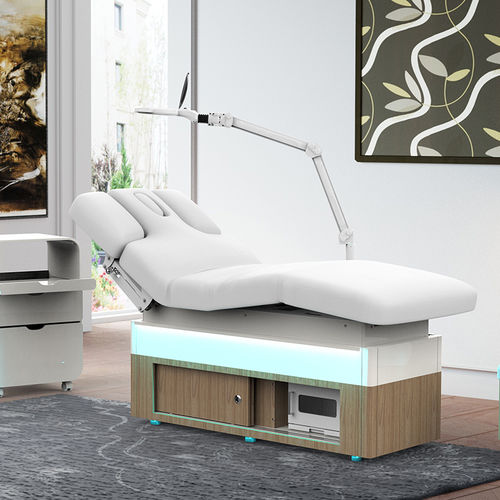 Lettino per massaggi elettrico - 2257A - Silverfox Corporation Limited - in metallo / in pelle / in legno