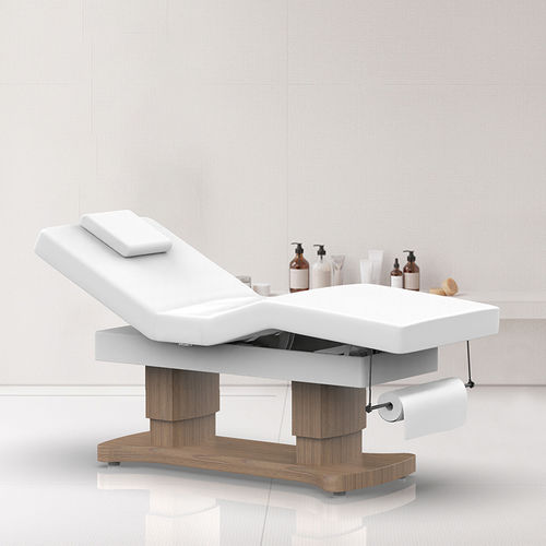 Lettino per massaggi elettrico - 2290A - Silverfox Corporation Limited - in pelle / in legno / ad altezza regolabile