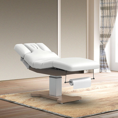 Lettino per massaggi elettrico - 2292C - Silverfox Corporation Limited - in pelle / in legno / ad altezza regolabile